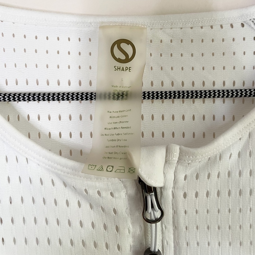 Shape Activewear Mesh Tennis Jacket White Size Large - Picture 4 of 8